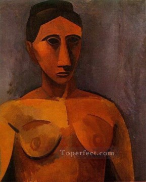 Pablo Picasso Painting - Busto de Mujer 3 1908 cubismo Pablo Picasso